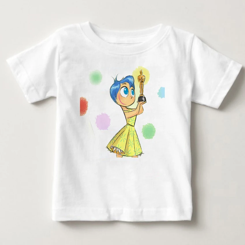 

Inside Out cartoon t shirt Children's lovely T Shirt Baby Clothes T-Shirt Cartoon happy sadness boy/girl tee clothing MJ