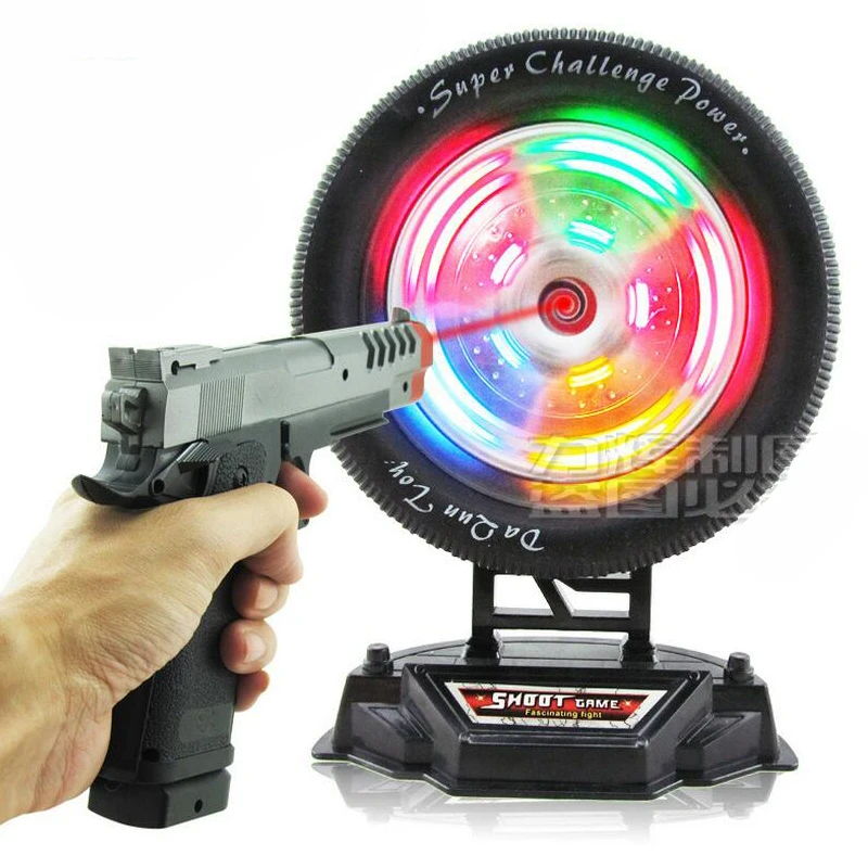 

Children Electric Infrared Laser Shooting Training Gun Running Tire With Light Music Reaction Speed Party Time Tools