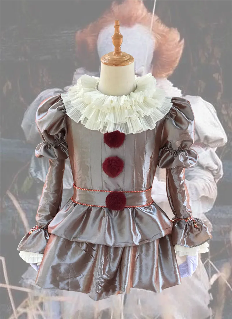 Фильм Стивен Кинг's It Pennywise Косплей страшные костюмы костюм Джокера набор для взрослых Необычные Хэллоуин вечерние маски террора злой клоун