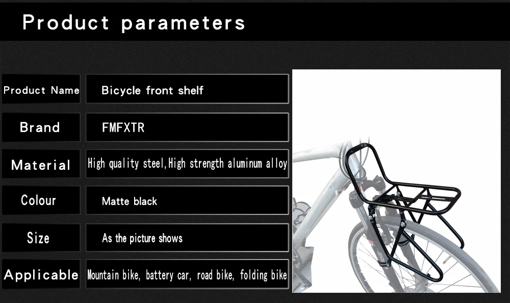 Aluminum Alloy Bike Bicycle Front Rack Luggage Shelf Panniers Bracket N#S7 