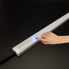 2 шт затемненные полосы под шкаф для внутреннего освещения 5050 7 Вт 50 см сенсорный переключатель управления Кухня led DC12V жесткая полоса
