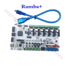 Only here, Rumba+ MotherBoard Upgrade Rumba Control Board for 3D Printer Triple Extruder Multi Color 3 In 1 Out Diamond Hotend