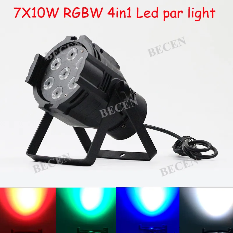 

1pcs 7x10w rgbw 4in1 led par can light mini par light for stage dj lights