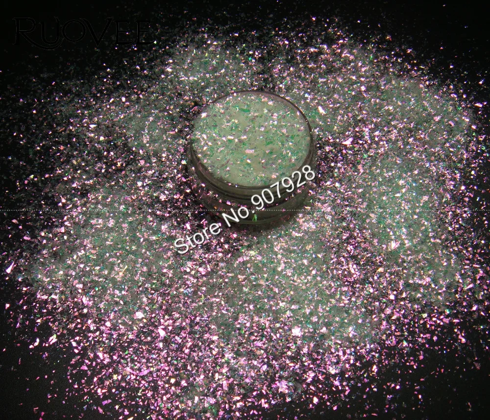 

Irregular Nail Glitter Galaxy Effect Powder White With Red Light Flake powder for acrylic nail, gel polish nail and make up