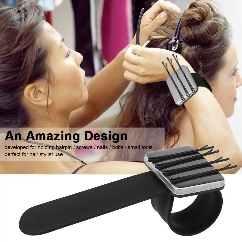 1pc Magnetic Bobbie Pin Hair Clips Wrist Strap Bobby Pins
