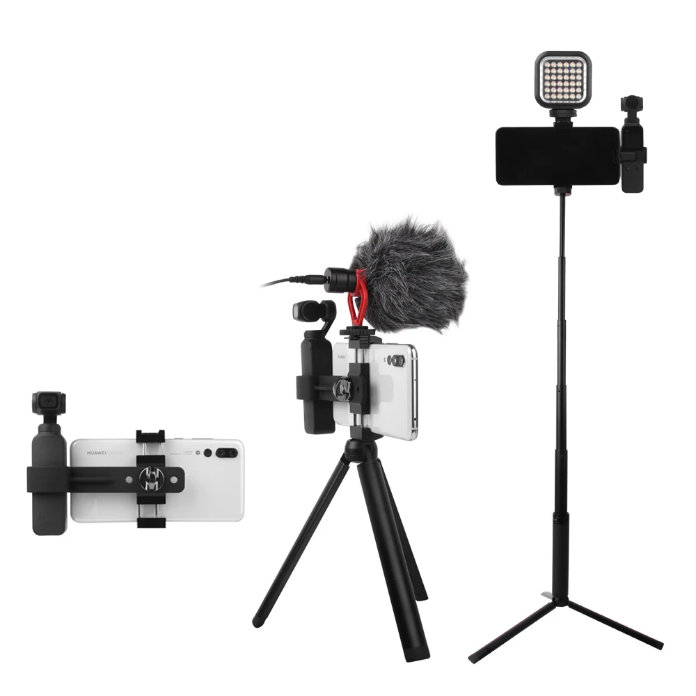 

Metal Smartphone Clamp for DJI OSMO POCKET Mobile Phone Clip Bracket Holder Tripod Mount Extension Rod Osmo Pocket Gimbal Camera