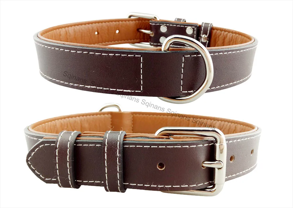 Genuine leather dog collar