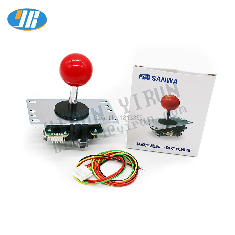 

Original Japan Sanwa Joystick JLF-TP-8YT Fighting rocker with Topball and 5pin wire for Jamma arcade game part