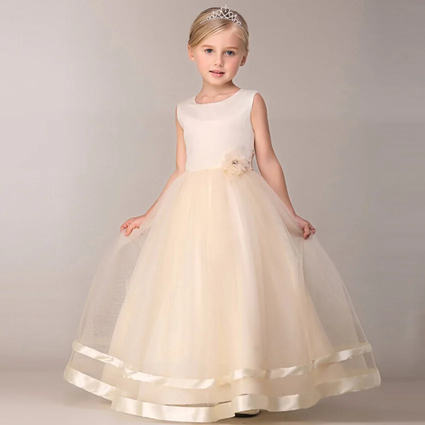 

Maxi Summer Kids Wedding Dresses For Girls Designs Long Evening Party Bridesmaid Formal Robe Fille Little Children Clothing 2018