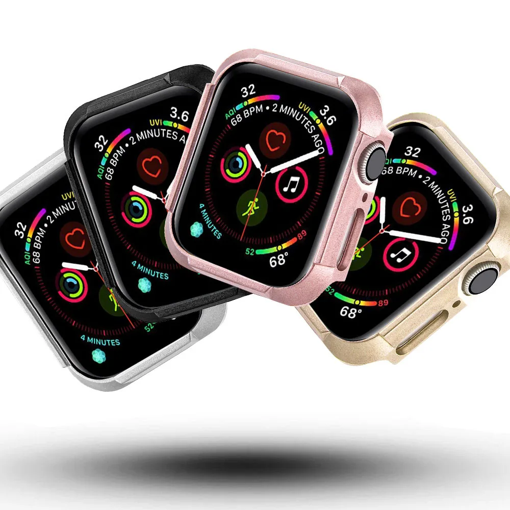 Защитный чехол для экрана для Apple Watch Series 4 40 мм 44 мм крышка пластиковая рамка для ПК для iWatch 4 защитные аксессуары для бампера