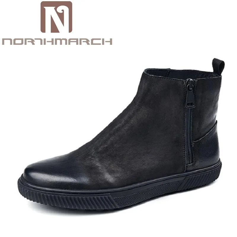 

NORTHMARCH Chelsea Boots Men Shoes Ankle Boots Men Cow Leather Boots For Men Spring Autumn High Quality Comfortable Shoes Bota