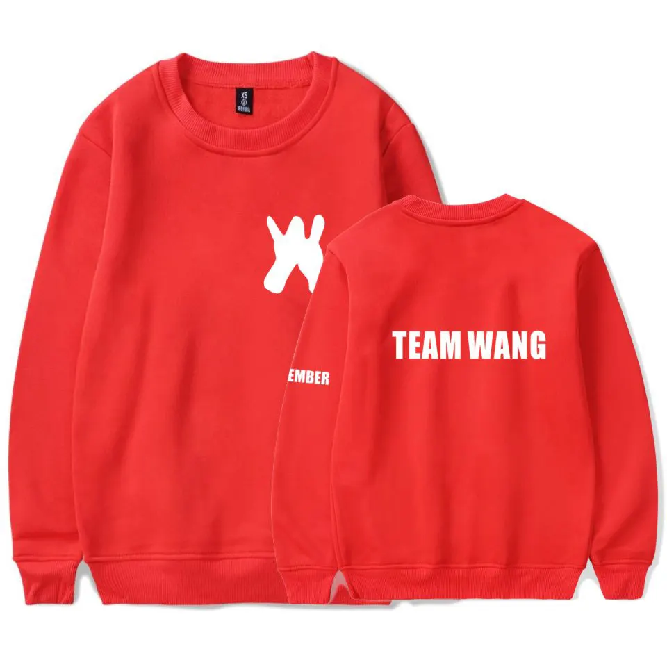Толстовка Kpop Got7 Jackson Wang TEAM WANG Молодежный пуловер с длинным рукавом и круглым