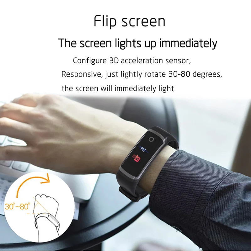 Lerbyee Fitness Tracker M4 Heart Rate Monitor Waterproof Smart Bracelet Bluetooth Call Reminder Sport Wristband for iOS Android