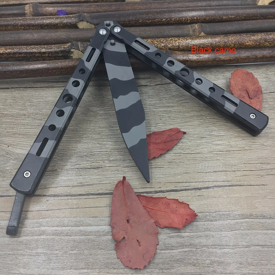 Titanium Stainless Steel Butterfly Training Knife