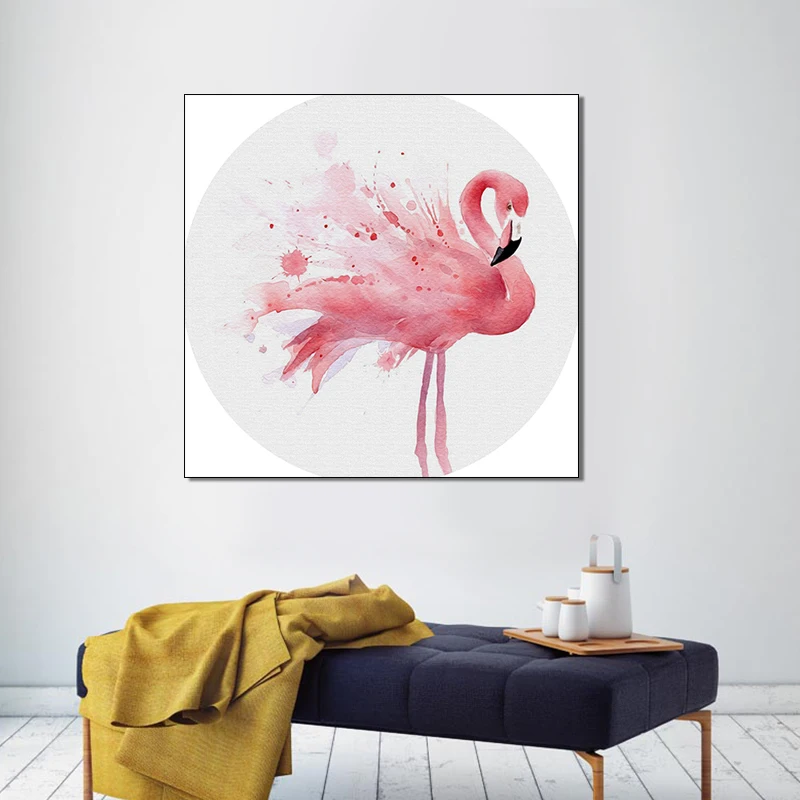 

Flamingo Poster Wall Art Canvas Painting Wall Pictures for Living Room Decor Mural Decoration Picture Art Print