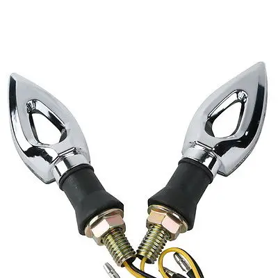 

Motorcycle Black LED Turn Signal Indicators Blinker For Honda 10mm Amber Light