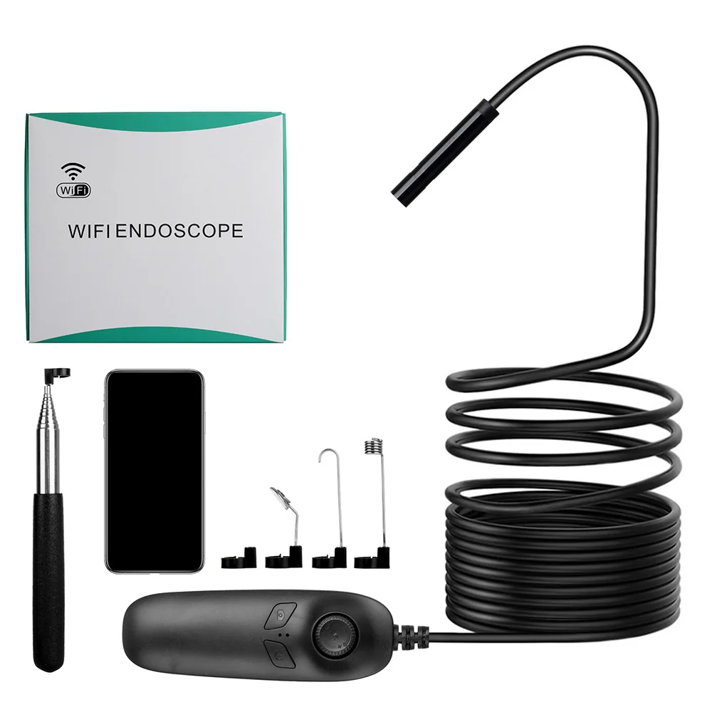 

10mm Car Detection Wifi Usb Endoscope Inspection Borescope Snake Video Flexible Camera For IOS Android