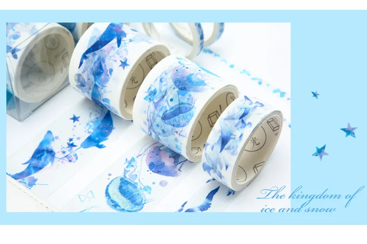8 шт./компл. Васи Маскировочная лента набор животных цветок бумажные ленты японский Diy Скрапбукинг стикер художественный стиль ручка