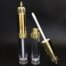 5 шт., 8 мл, пустая трубка для блеска для губ, прозрачный флакон для бальзама для губ, контейнер с корона с крышкой, многоразовый, сделай сам, косметический инструмент для роста ресниц