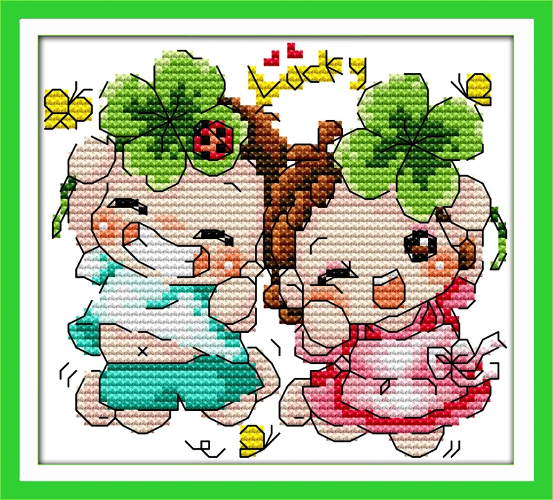 

Lucky babies, counted printed on fabric DMC 14CT 11CT Cross Stitch kits,embroidery needlework Sets Home Decor