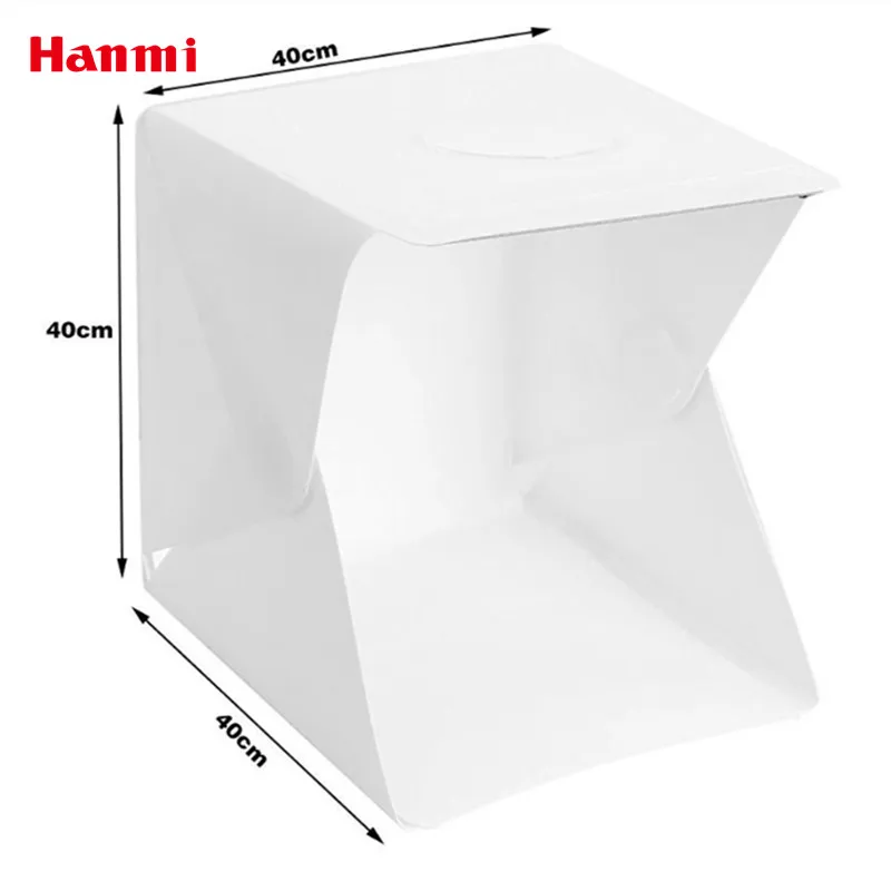 

Hanmi 40cm Led Light Mini Photo Studio Tabletop Shooting Light Box Softbox Tent Lightbox Soft Box Accessories Backdrops Lightbox
