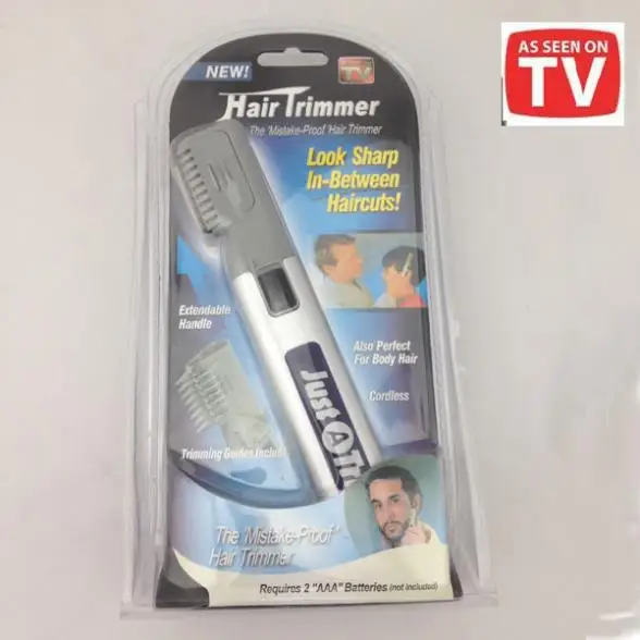 HAIR TRIMMER JUST A TRIM AS SEEN ON TV NO MISTAKES LOOK SHARP B/W HAIR
