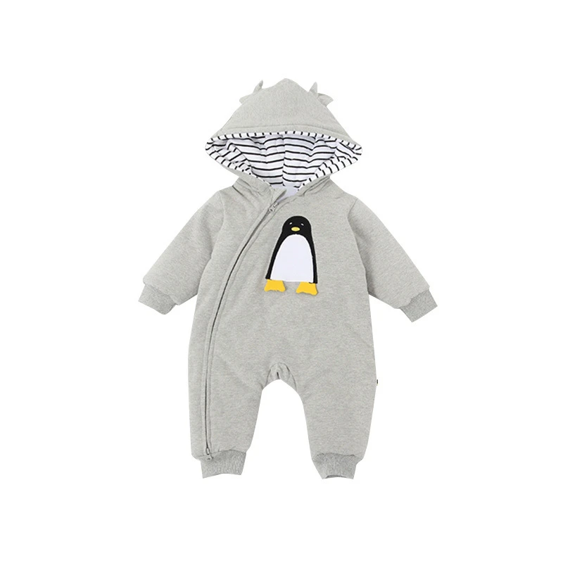 

Cartoon Sheep bear penguin baby romper winter newborn warm thick hoodies snowsuit cotton jumpsuit outfits bebe clothing