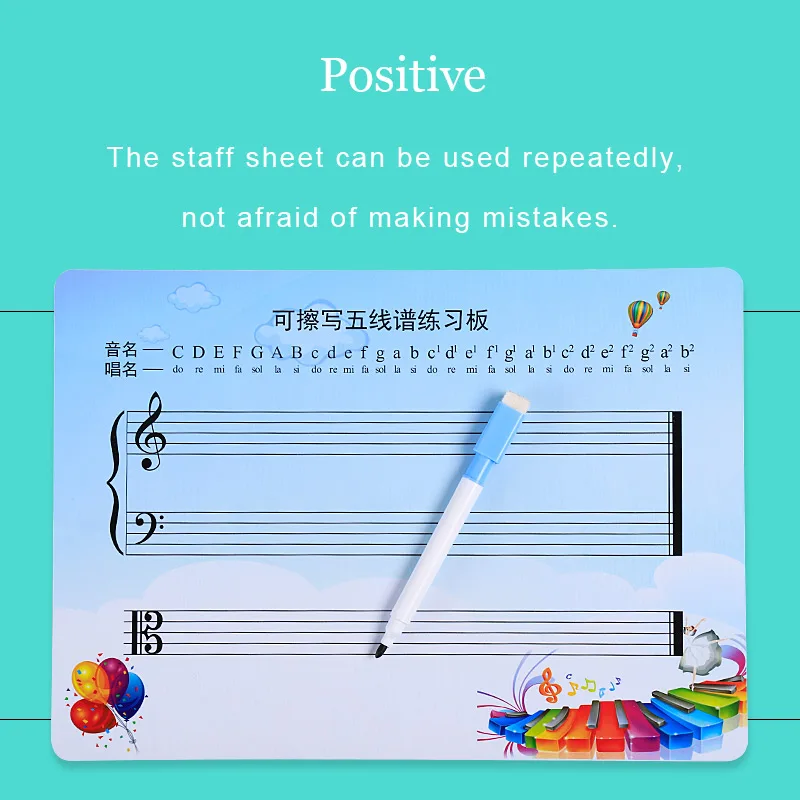 Rewritable Musical Notation Staff Sheet Practice Board Exercise Blank Card For Beginner Learner Student Child Piano Accessories Rewritable Musical Notation Staff Sheet Practice Board Exercise Blank Card For Beginner Learner Student Child Piano Accessories