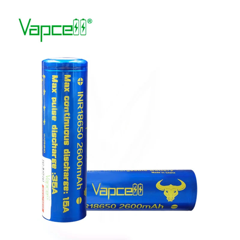 4 шт. Vapcell INR 18650 2600 мАч 15A максимальный Импульсный разряд 35A литий ионная