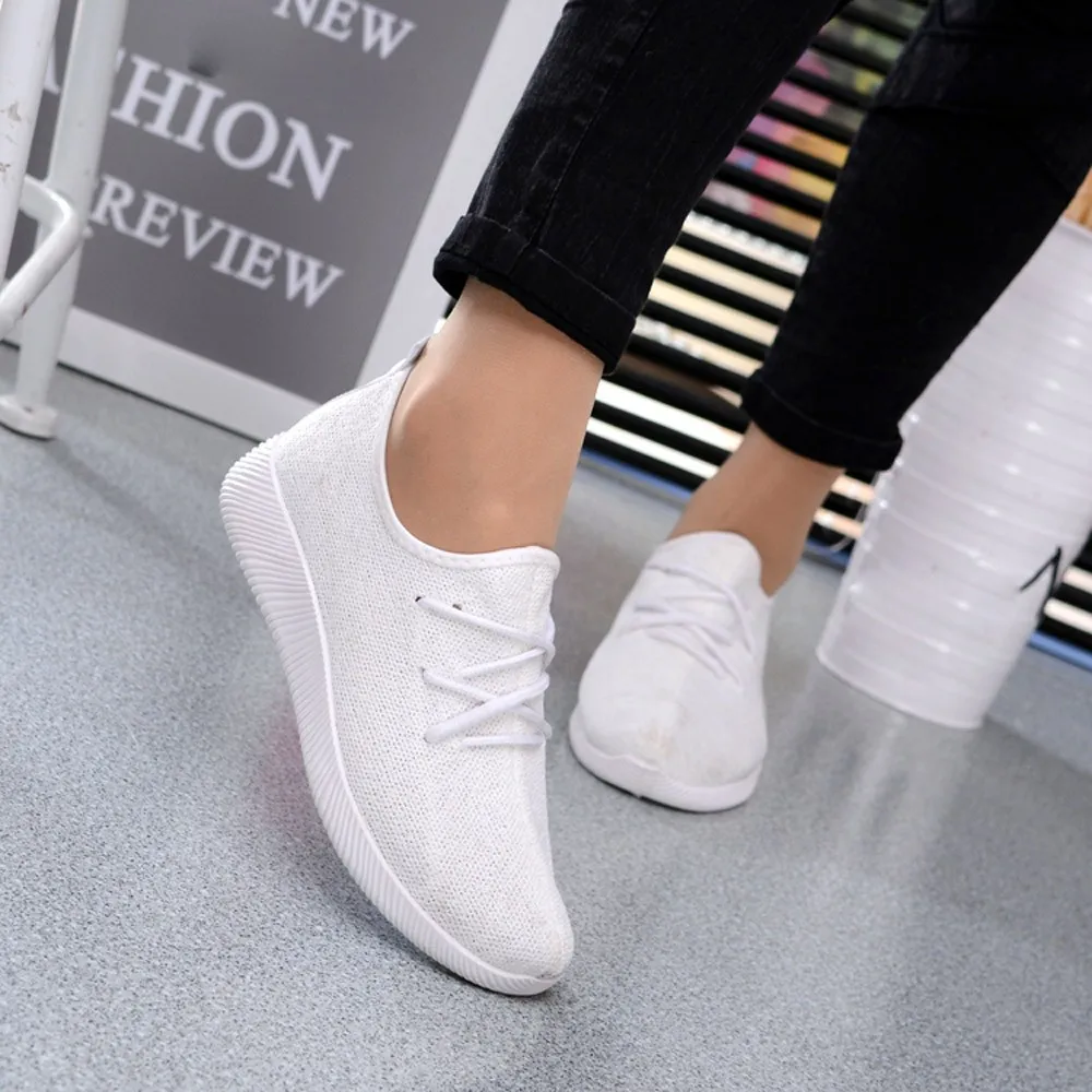 Женская обувь; женские кроссовки; коллекция года; женская обувь+ женская обувь; кроссовки на платформе; zapatillas mujer Zapatos De Mujer - Цвет: Белый