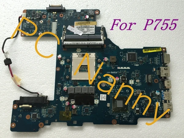 For Toshiba Satellite  P770 P775 Intel Laptop Motherboard Hm65 s989 K000128610 PHRAA LA-7212P Tested