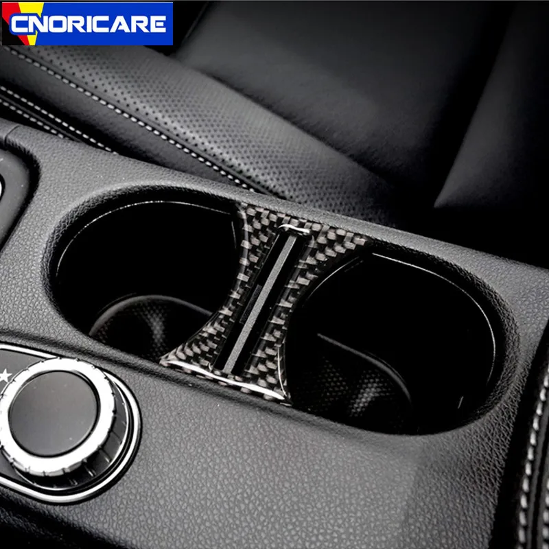 Автомобильный держатель для стакана воды из углеродного волокна, декоративные наклейки для Mercedes Benz CLA C117 GLA X156 A W176 2013-18