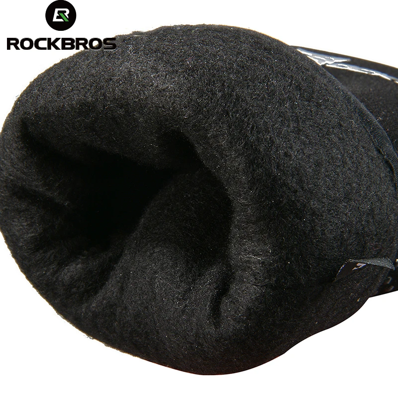 ROCKBROS على الجليد الصوف أدفأ تزلج قفازات التزلج الشتاء للماء قفازات حماية هلام المضادة للانزلاق المضادة للصدمة دراجة نارية قفاز