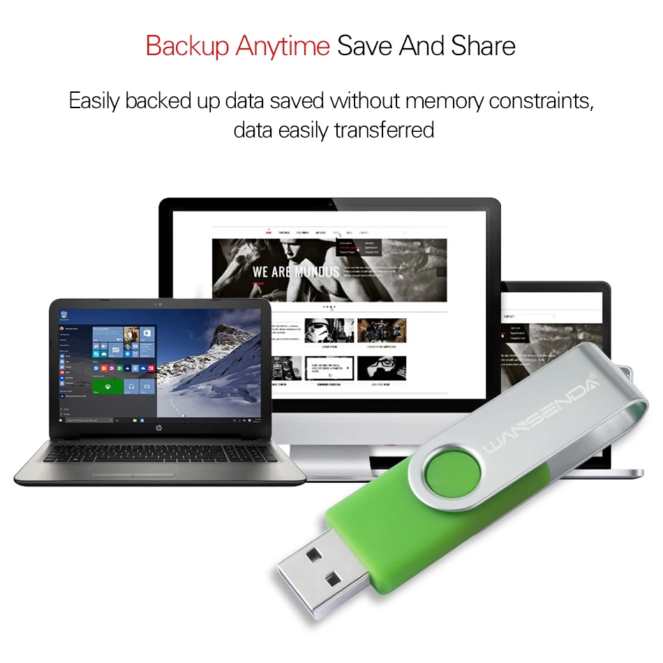 Wansenda вращающийся Usb флеш накопитель 128 Гб 64 флешка 4 ГБ 8 16 32 Флешка высокое
