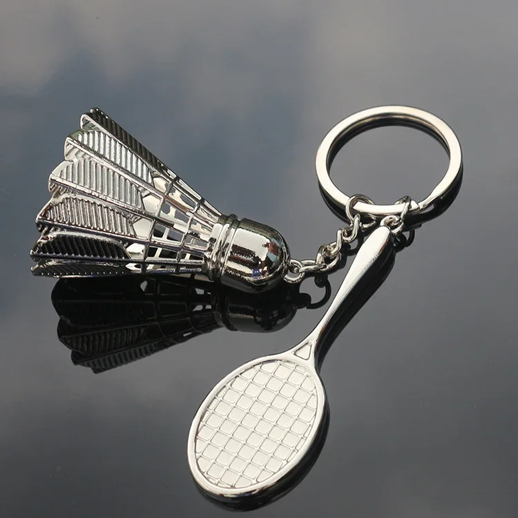 100pcs/lot factory direct sales wholesale promotion badminton key chain sports keychain
