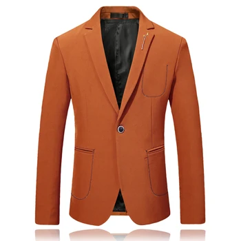 

2018 new casual Blazer Coats male spring autumn Business Casual men's suit jacket Fashion Slim section Single buckle tide