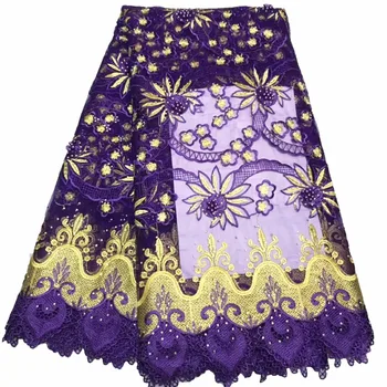 

Amazing African Lace Fabrics Embroidered nigerian Guipure French Lace Fabric High quality African French Net Lace Fabric DFN32