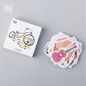

DIY life of small guitar cookies 3D kawaii Stickers Diary Planner Journal Note Diary Paper Scrapbooking Albums PhotoTag 45 in