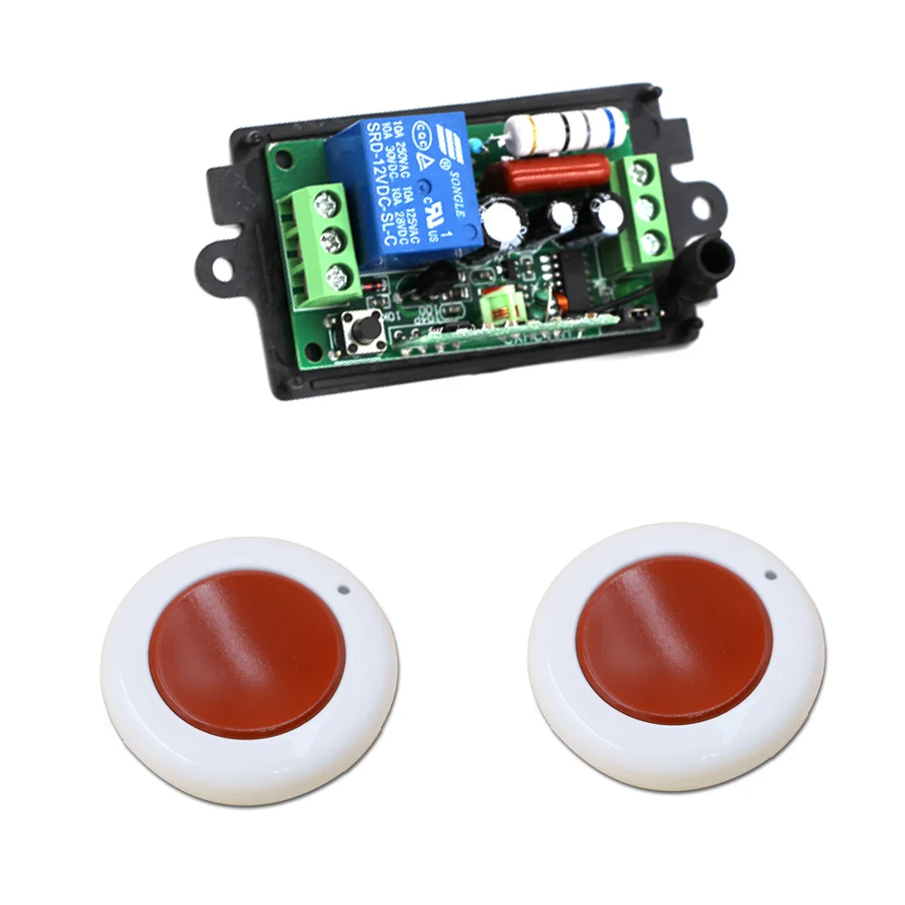 New Design AC110V 220V 1CH Wireless Remote Control Switch System Receiver & Wall Panel Sticky for Smart Home 315/433mhz | Обустройство