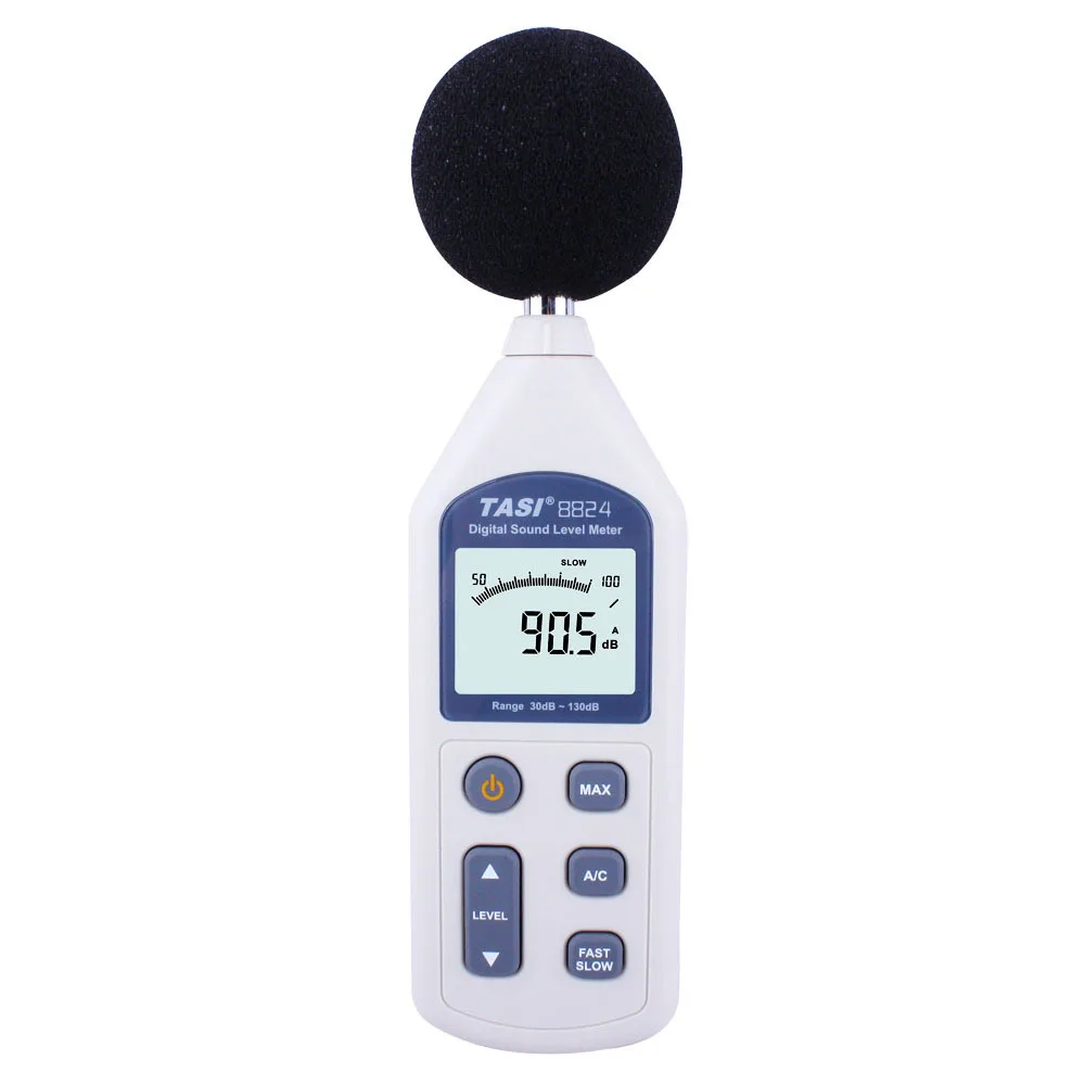 

TASI-8824 portable Digital Noise Tester Sound Level Meter 30 ~ 130dBA, 35 ~ 130dBC max hold