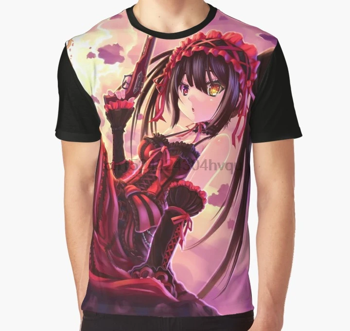 

All Over Print 3D Tshirt Men Funny T Shirt Tokisaki Kurumi From Date-a-Live Spirit-pledge Full Print Big print Graphic T-Shirt