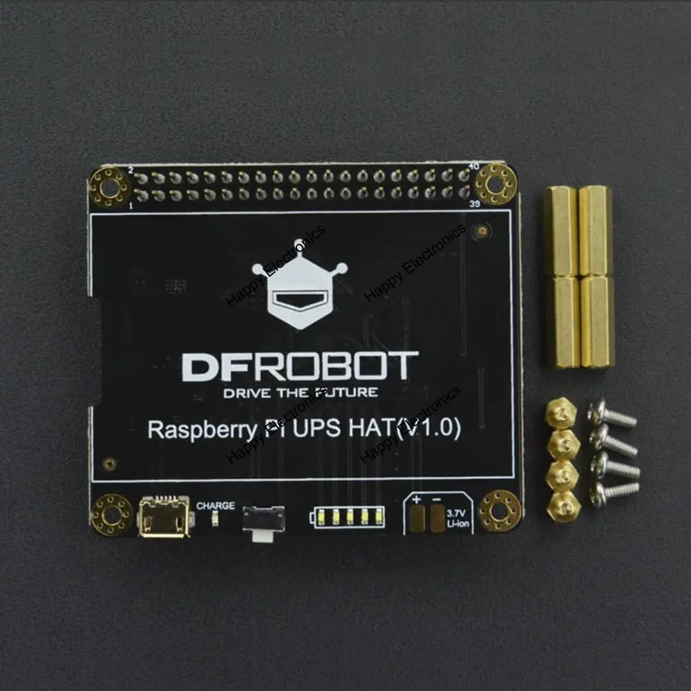 DFRobot Raspberry Pi UPS бесперебойного питание щит шляпа с MAX17043 датчик топлива 5 в 2A для Pi для фотоаппарата, планшета, ПК