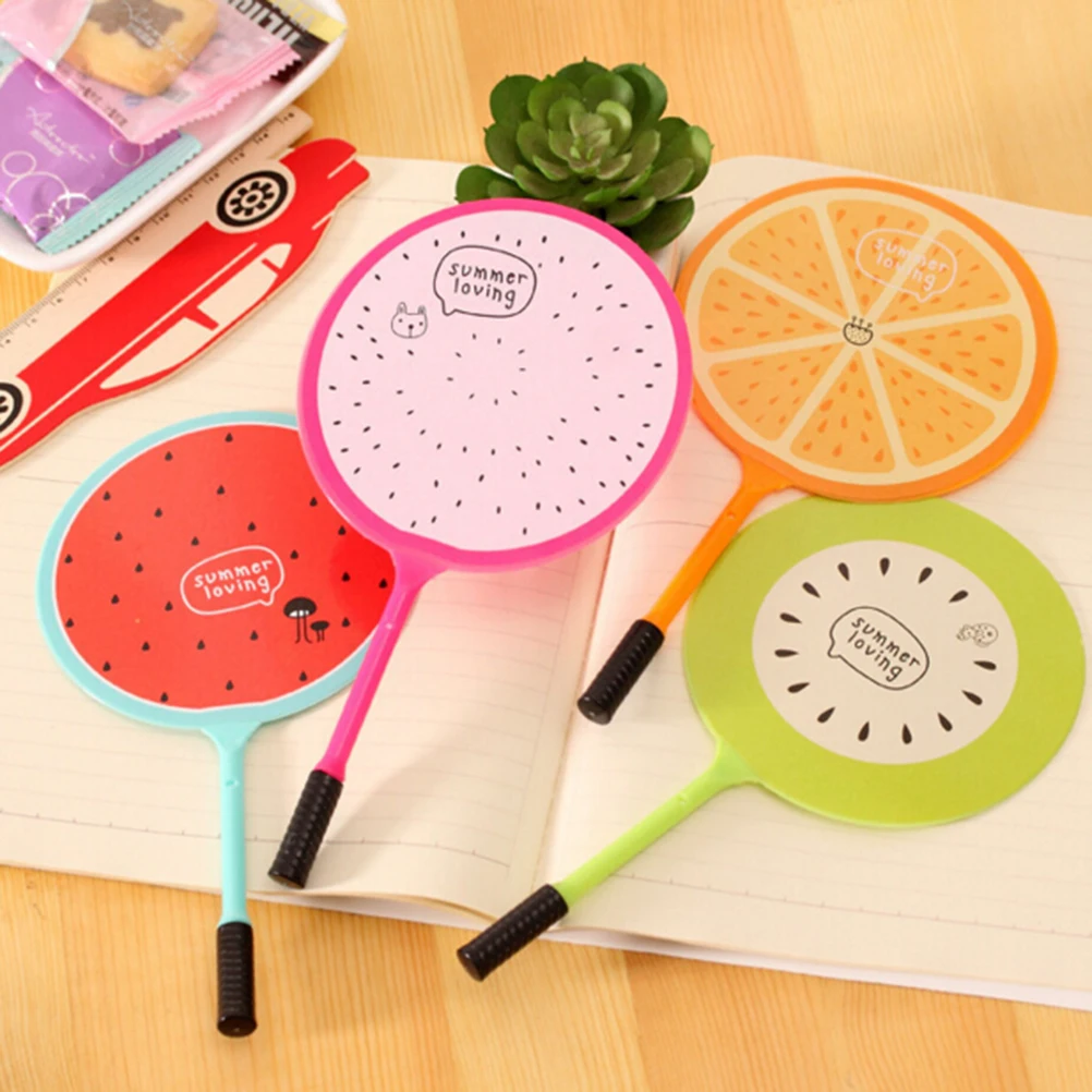 

New 2pcs Kawaii Fan style Fresh Fruit design Ballpoint pen ball pen funny students' gift kids' toy office school supplies