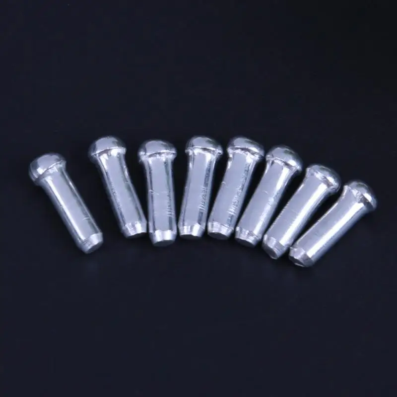 100Pcs Silver Brake Cable End Cap Crimps Ferrules Caps Road