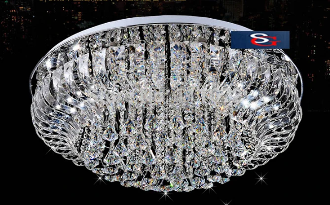 Plafoniere Acciaio E Cristallo : New modern luxury living room lampada k cristallo plafoniere di