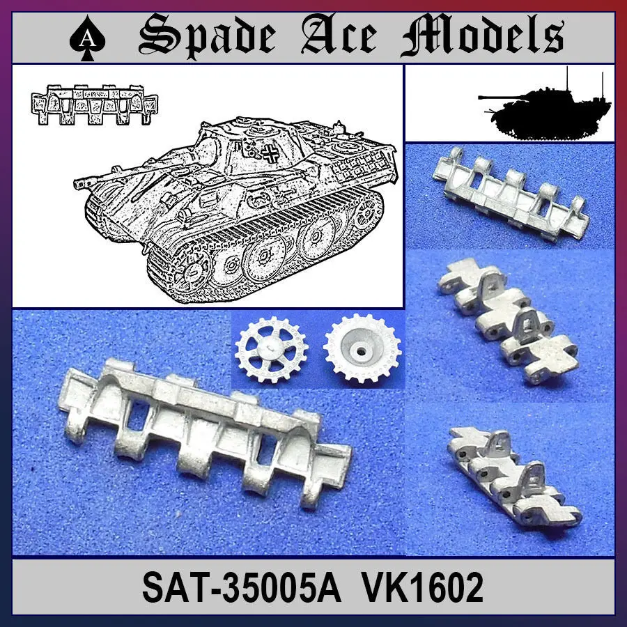 Spade Ace 1/35 35005A Metal Track VK1602 Leopardin Model Building Kits from Toys & Hobbies on