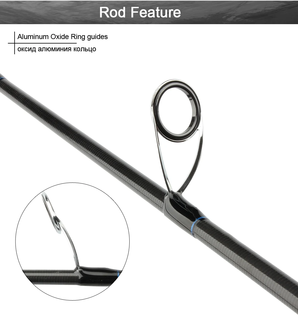 RoseWood Classic BASS Fishing Rod Spinning 7g - 28g, 8-17 LBS, Fast Action, 7KG Max Power 2.28m Professional Bass Rod  (3)