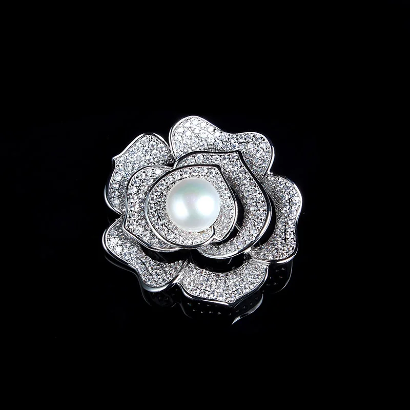 

Japan and South Korea fashion delta brooch female pearl corsage accessories cardigan shawl buckle big pin coat free shipping