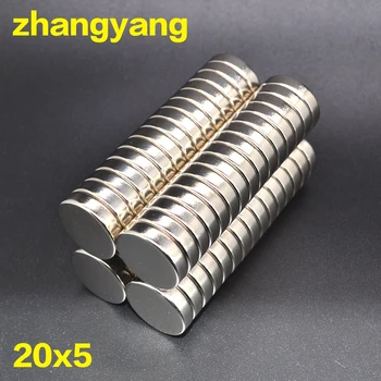 

5/10/20Pcs 20x5 mm Neodymium Magnet Strong Round Magnet N35 20*5 mm Search Magnet Rare Earth Magnets For Crafts Gallium Metal