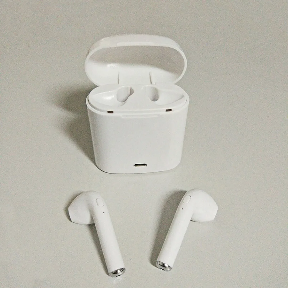 Hot i7 TWS Twins Wireless Earphone Mini Bluetooth v4.2 Earbuds Stereo Headset For Iphone X 8 8 PLUS 7 plus 7 6s 6 plus Galaxy S8 (13)